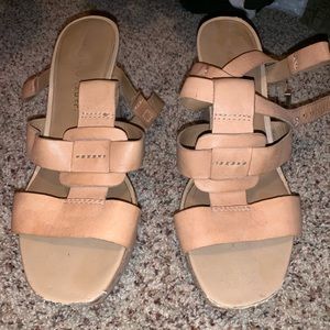 nude wedges